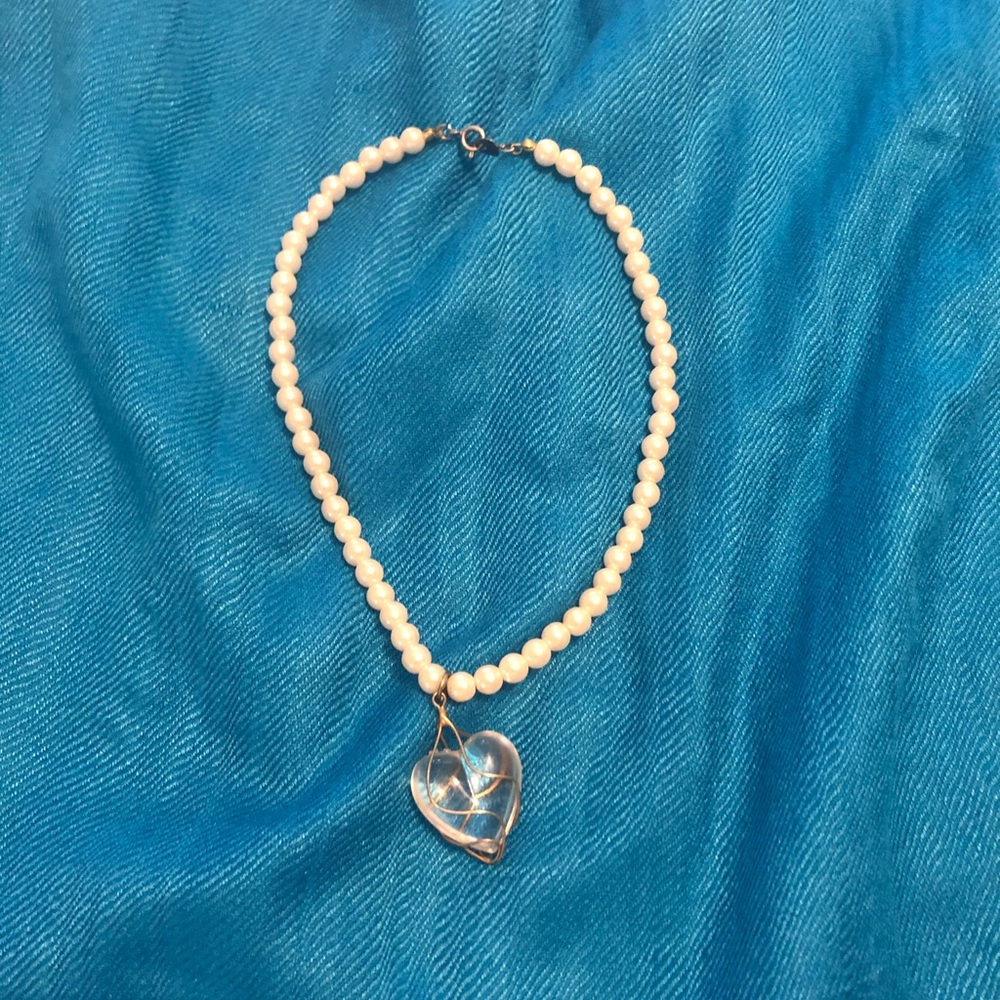 Pearl/heart necklace